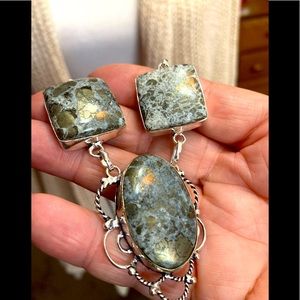 NEW Apache Gold stone 925 Silver Necklace
